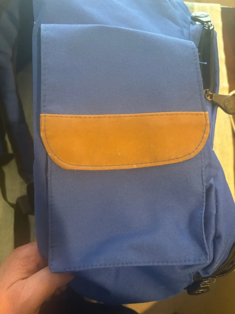 Walt Disney World 1971 Royal Blue Backpack with Tan Accent